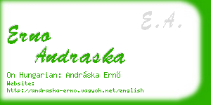erno andraska business card