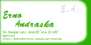 erno andraska business card